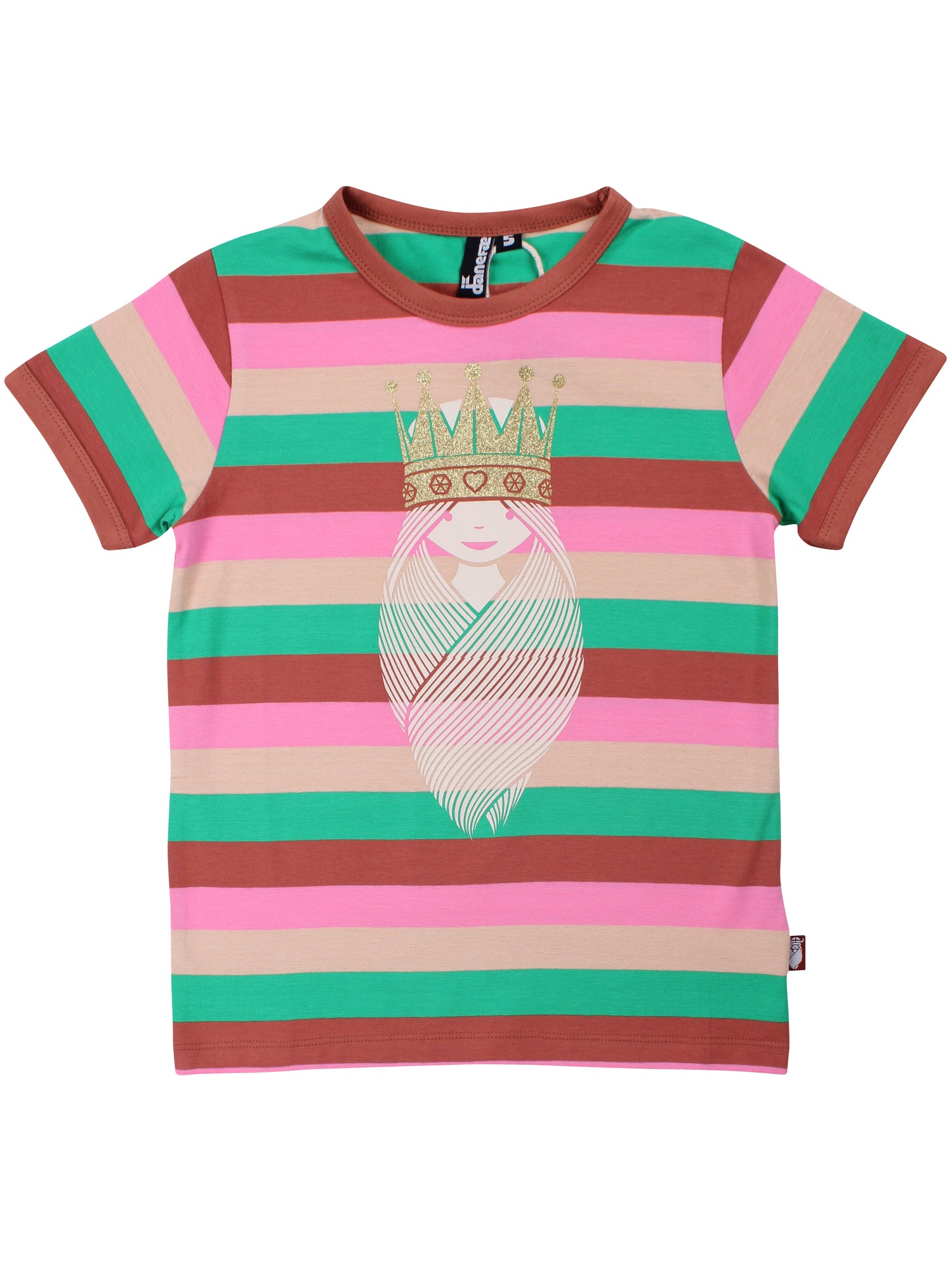 Stribet t-shirt med Viking prinsesse.