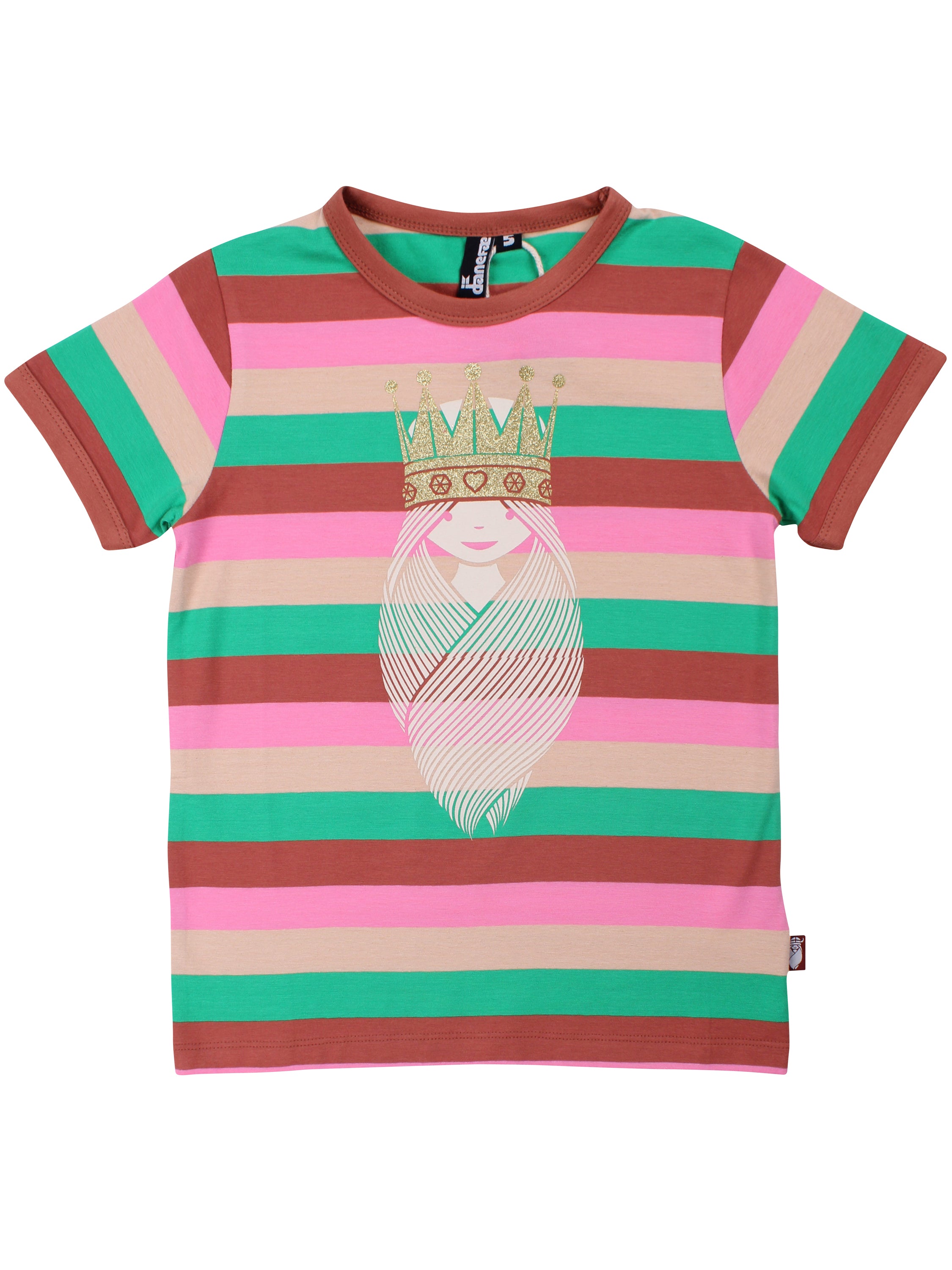 Stribet t-shirt med Viking prinsesse.