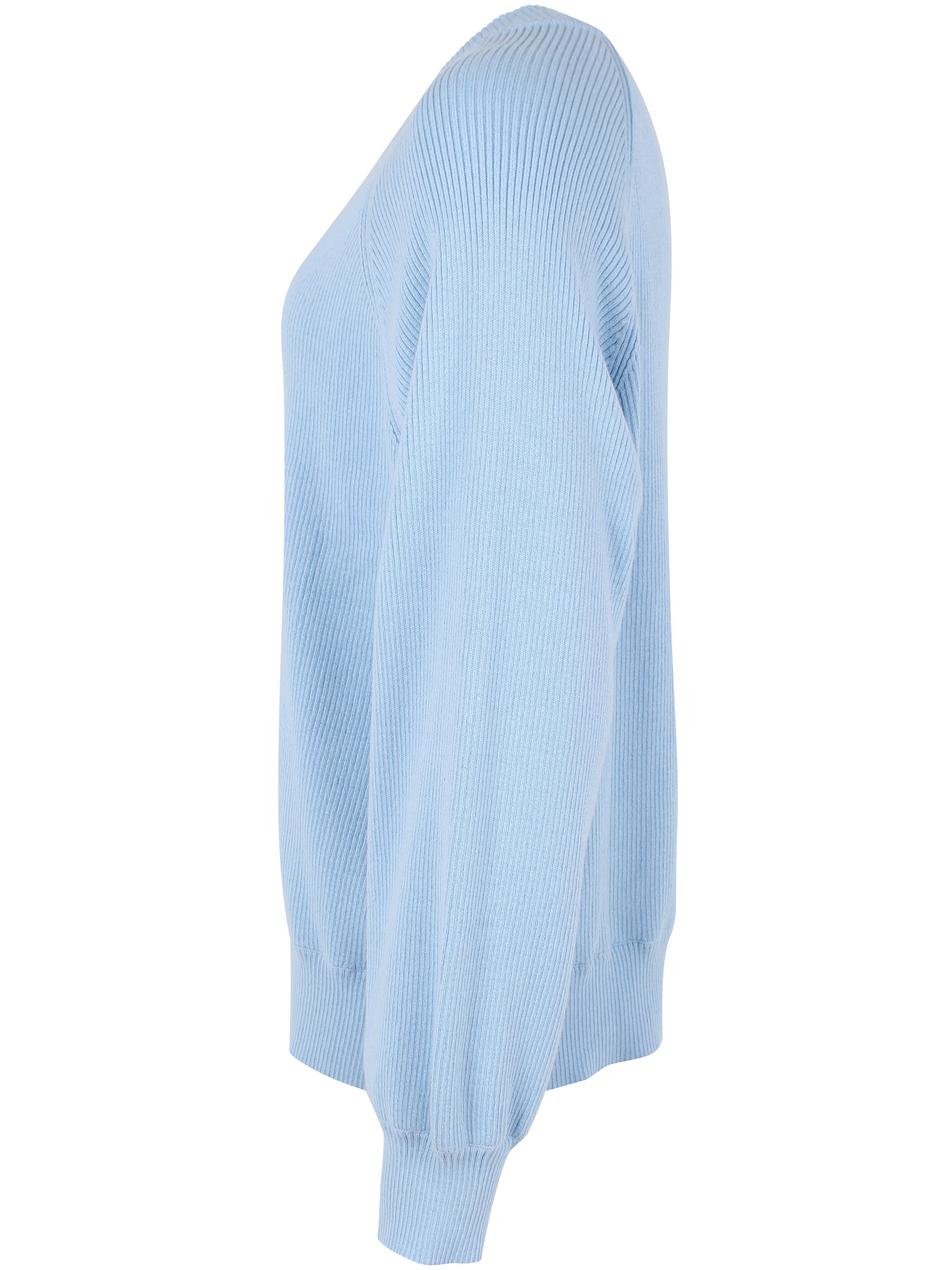 Lækker himmelblå striktrøje i uld til kvinder