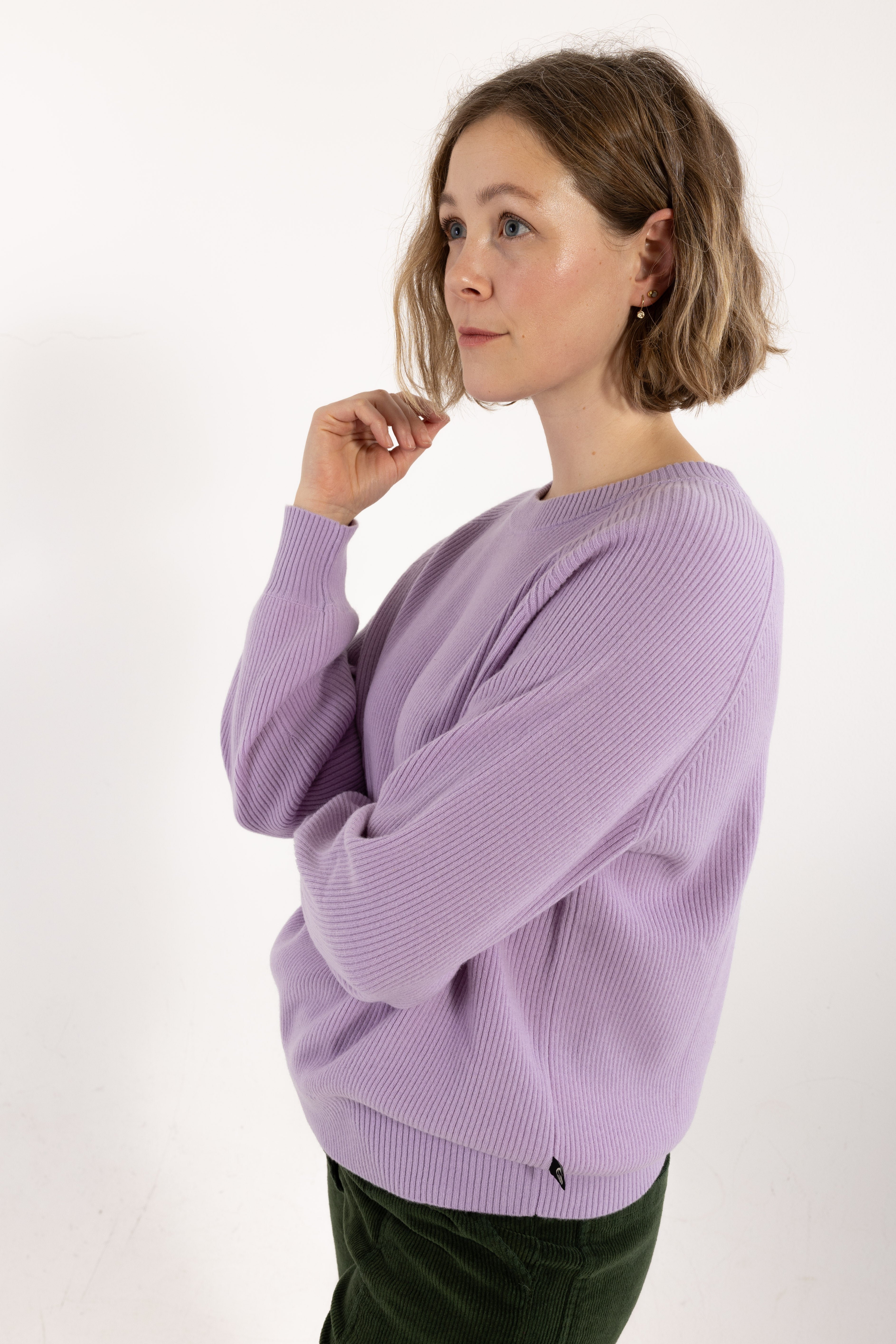 Danerelation Chunky Merino Wool Sweater Ice Lilac