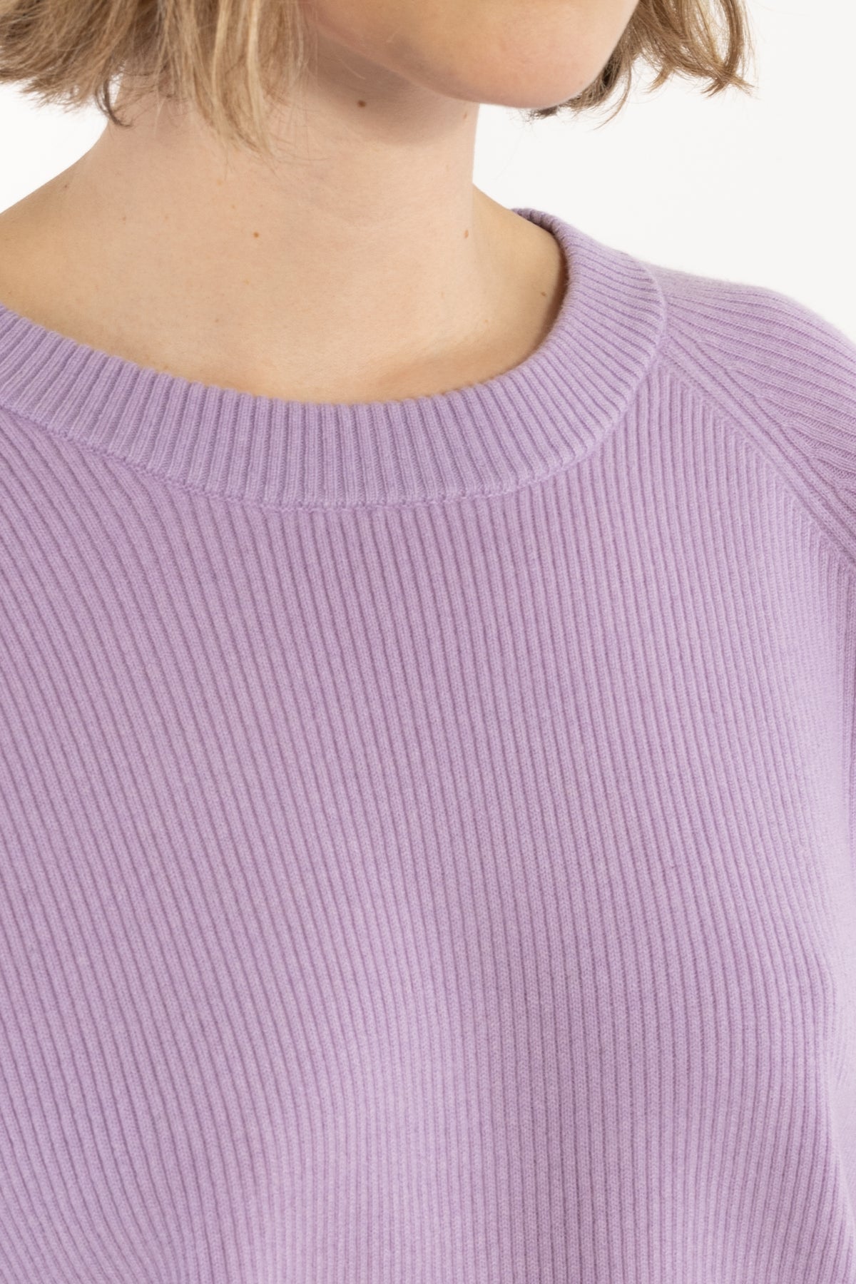 Danerelation Chunky Merino Wool Sweater Ice Lilac