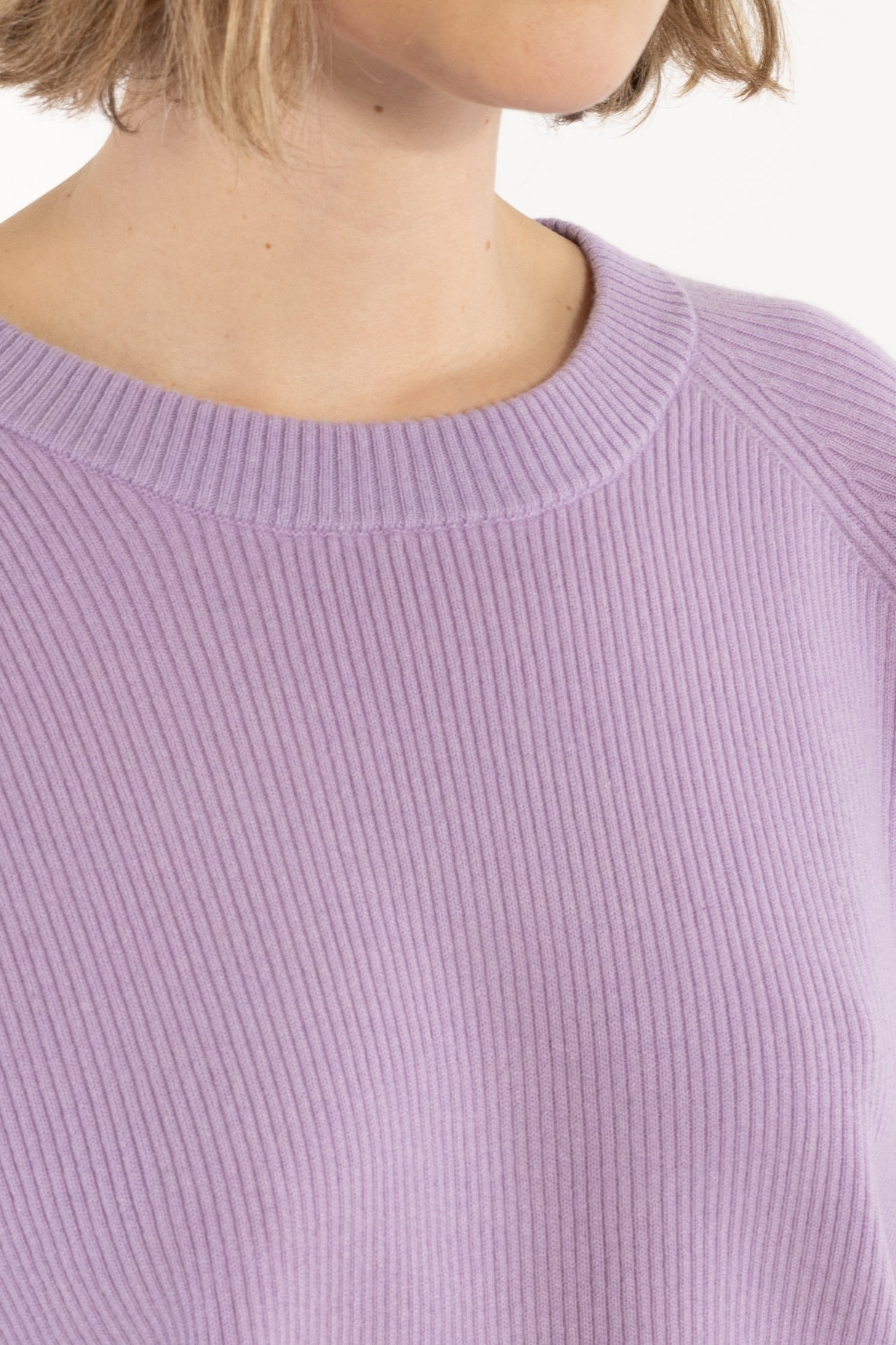 Danerelation Chunky Merino Wool Sweater Ice Lilac