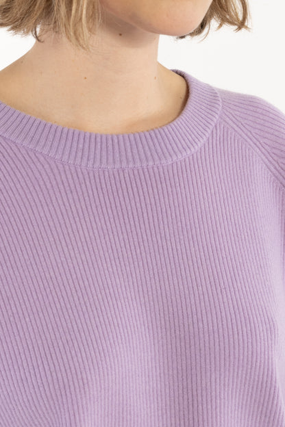 Danerelation Chunky Merino Wool Sweater Ice Lilac