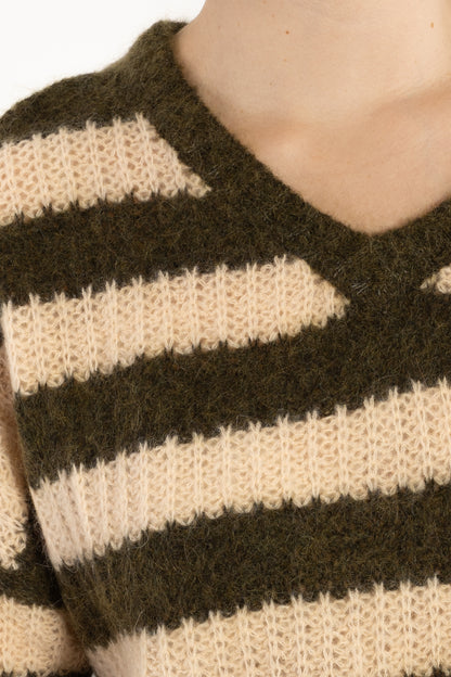 Danerelative Mohair Sweater Dark Olive/Nougat