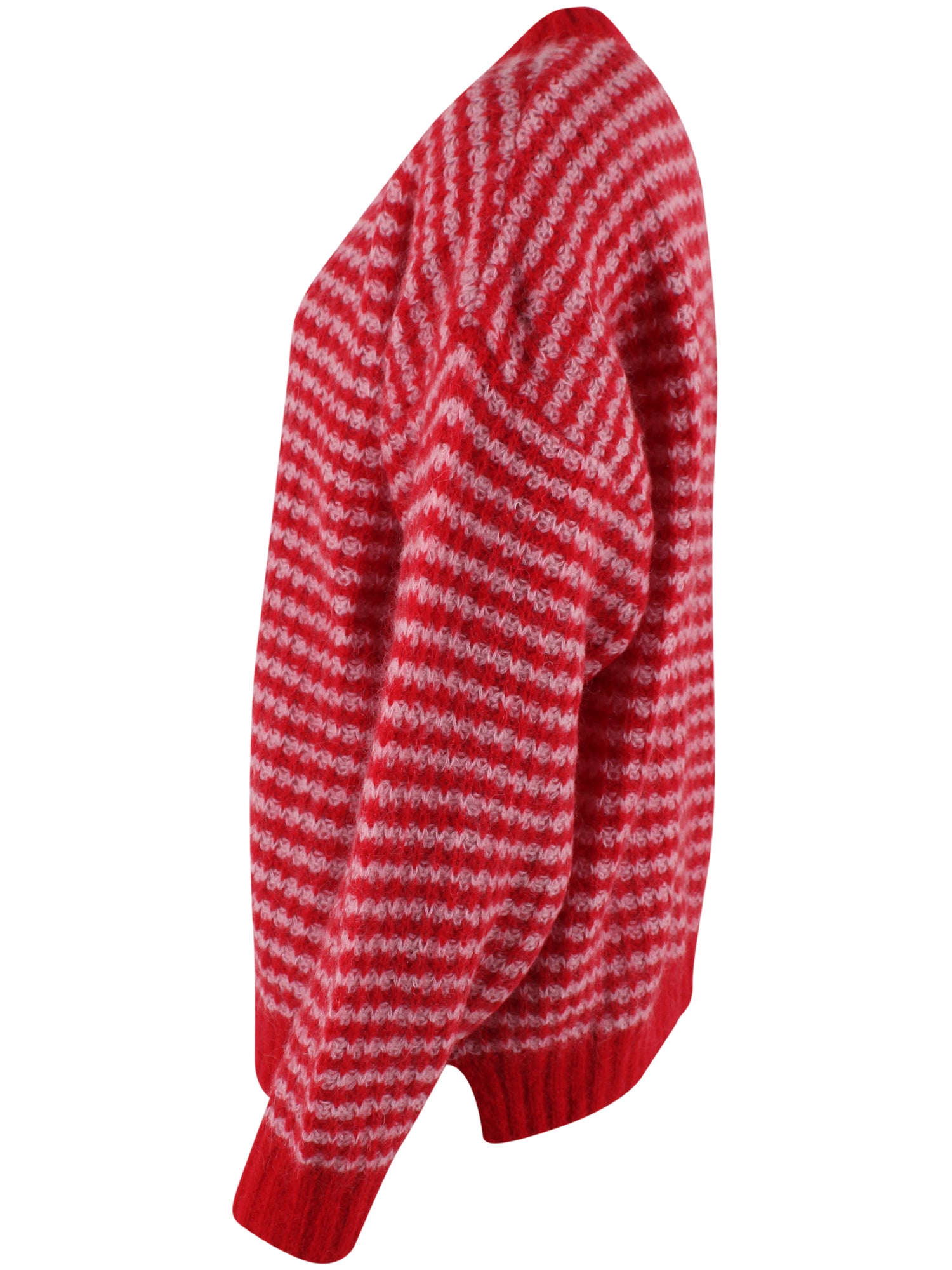 Danerelative Mohair Sweater Dark Red/Cold Pink