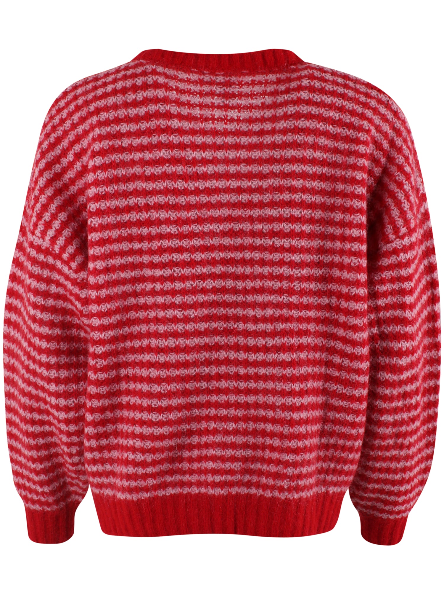 Danerelative Mohair Sweater Dark Red/Cold Pink