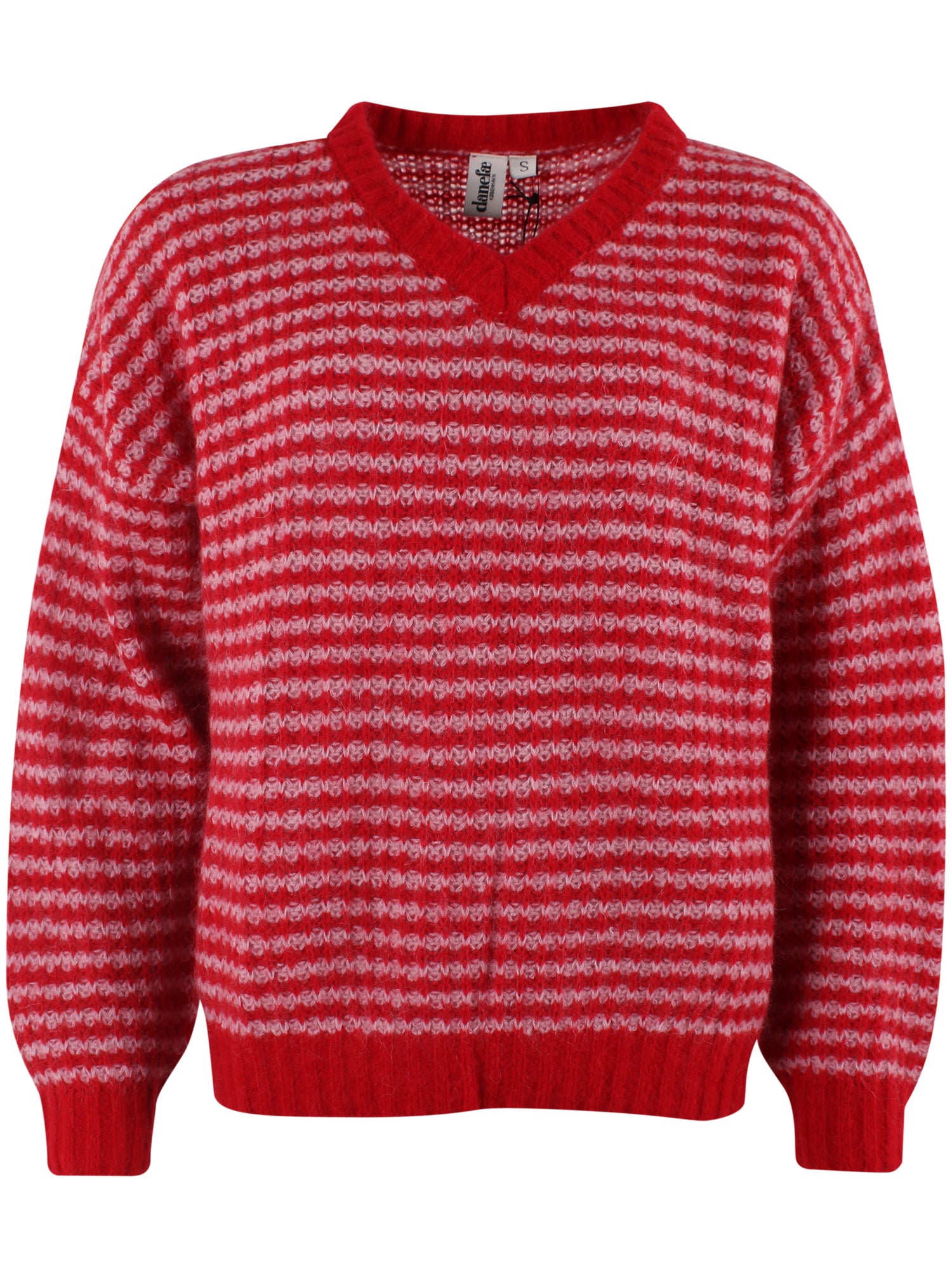 Danerelative Mohair Sweater Dark Red/Cold Pink