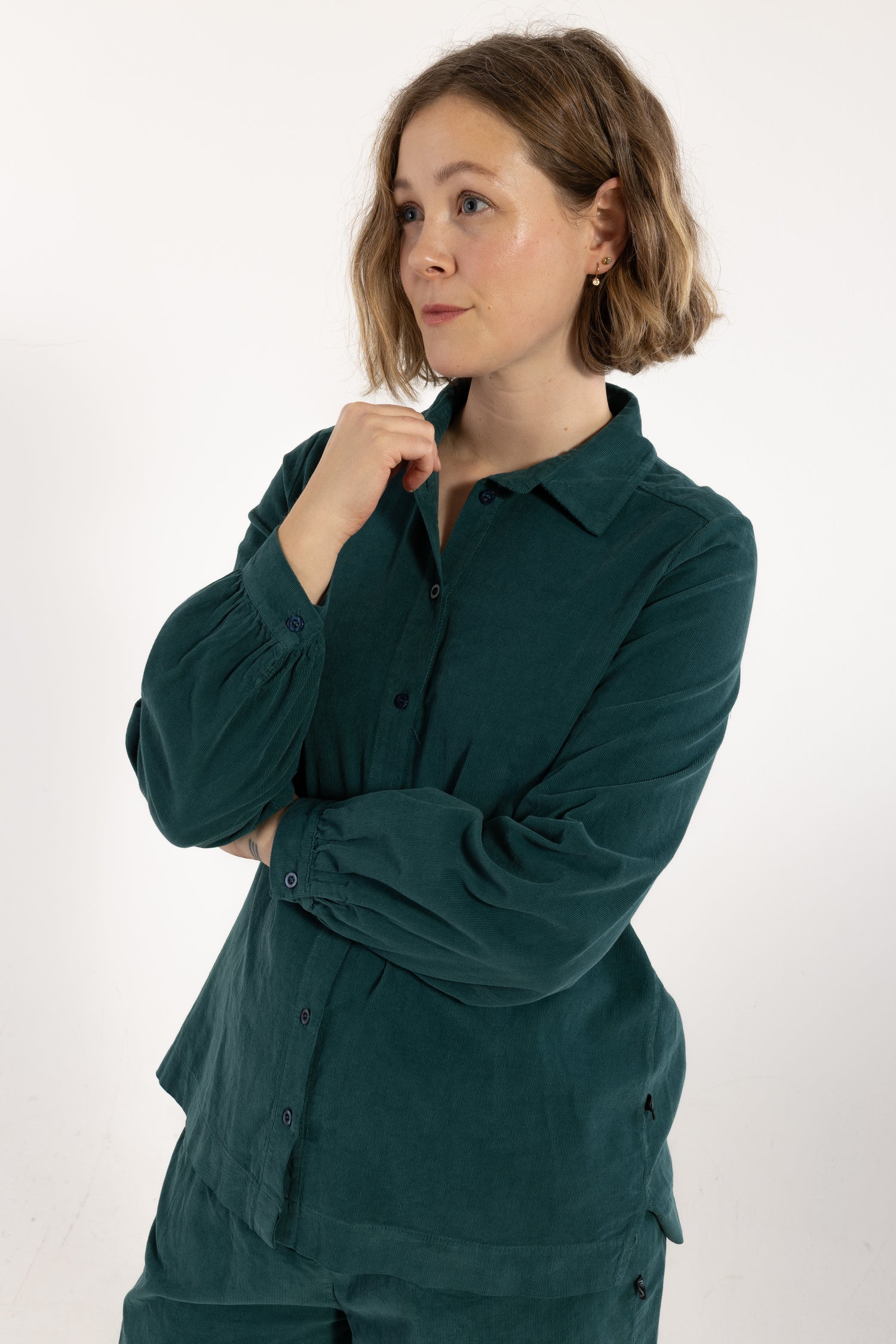 Danerosemary Cord Shirt Canard