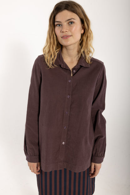 Danerosemary Cord Shirt Grey Plum