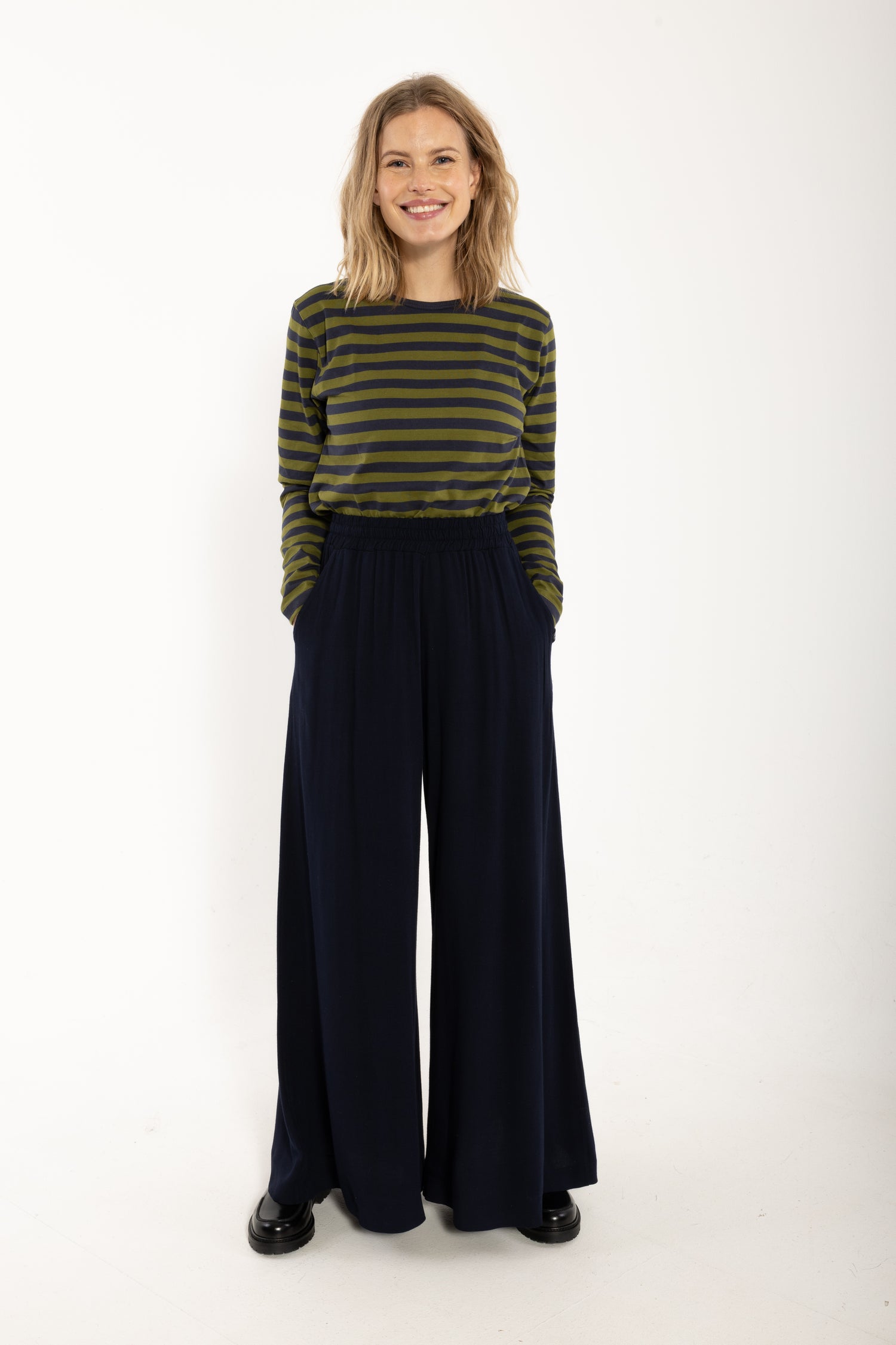 Danerye Wool-Mix Pants Dark Navy