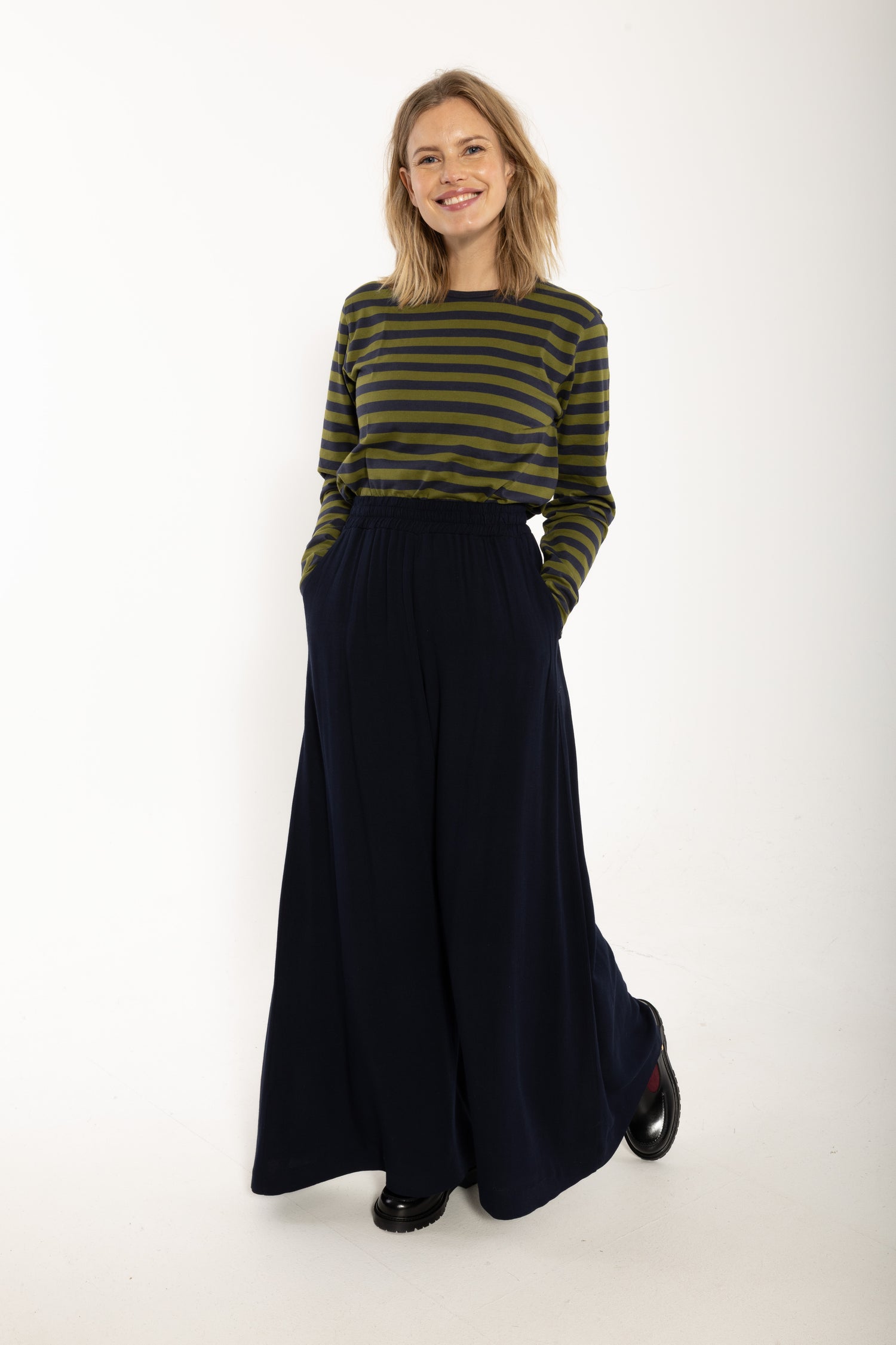 Danerye Wool-Mix Pants Dark Navy
