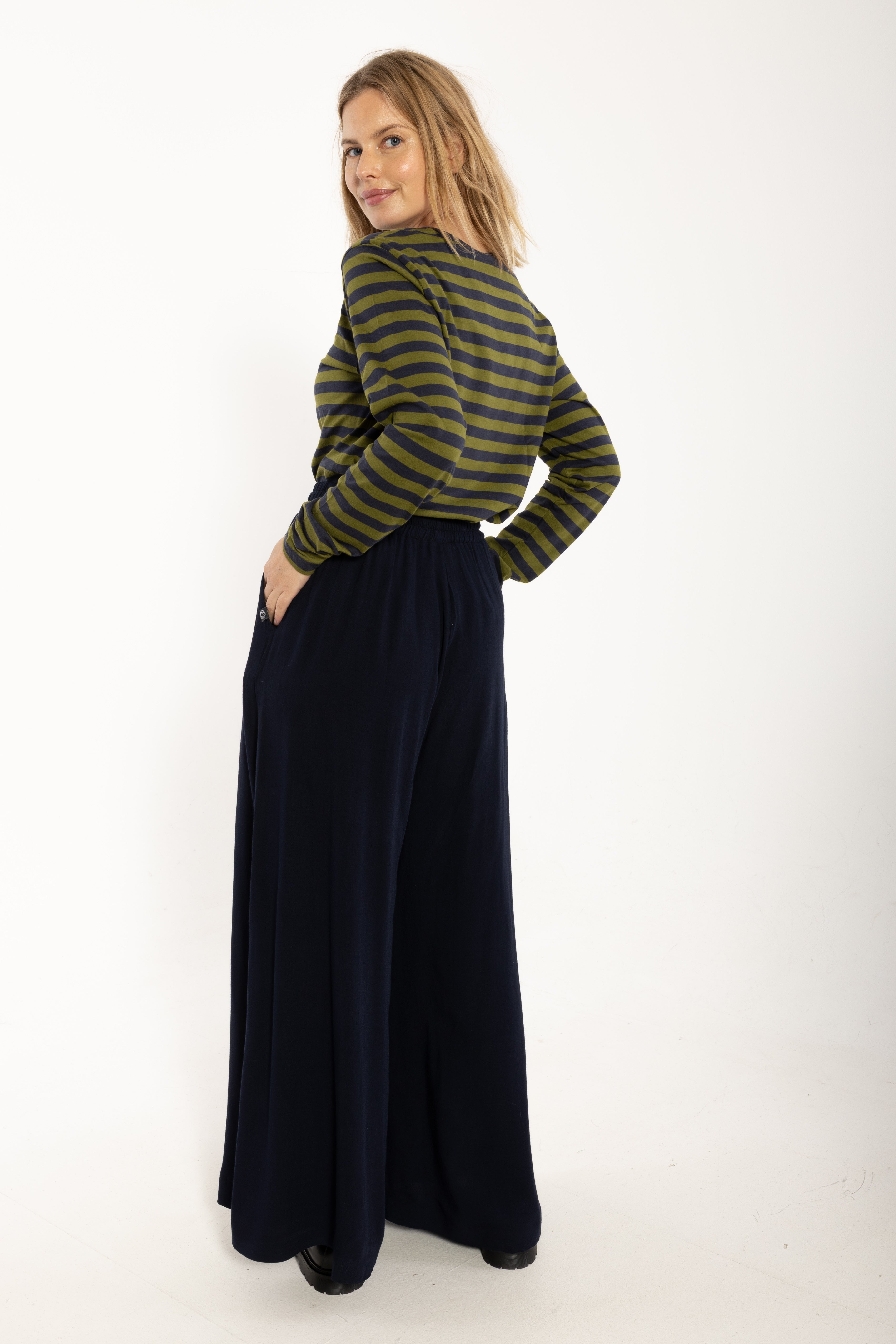 Danerye Wool-Mix Pants Dark Navy