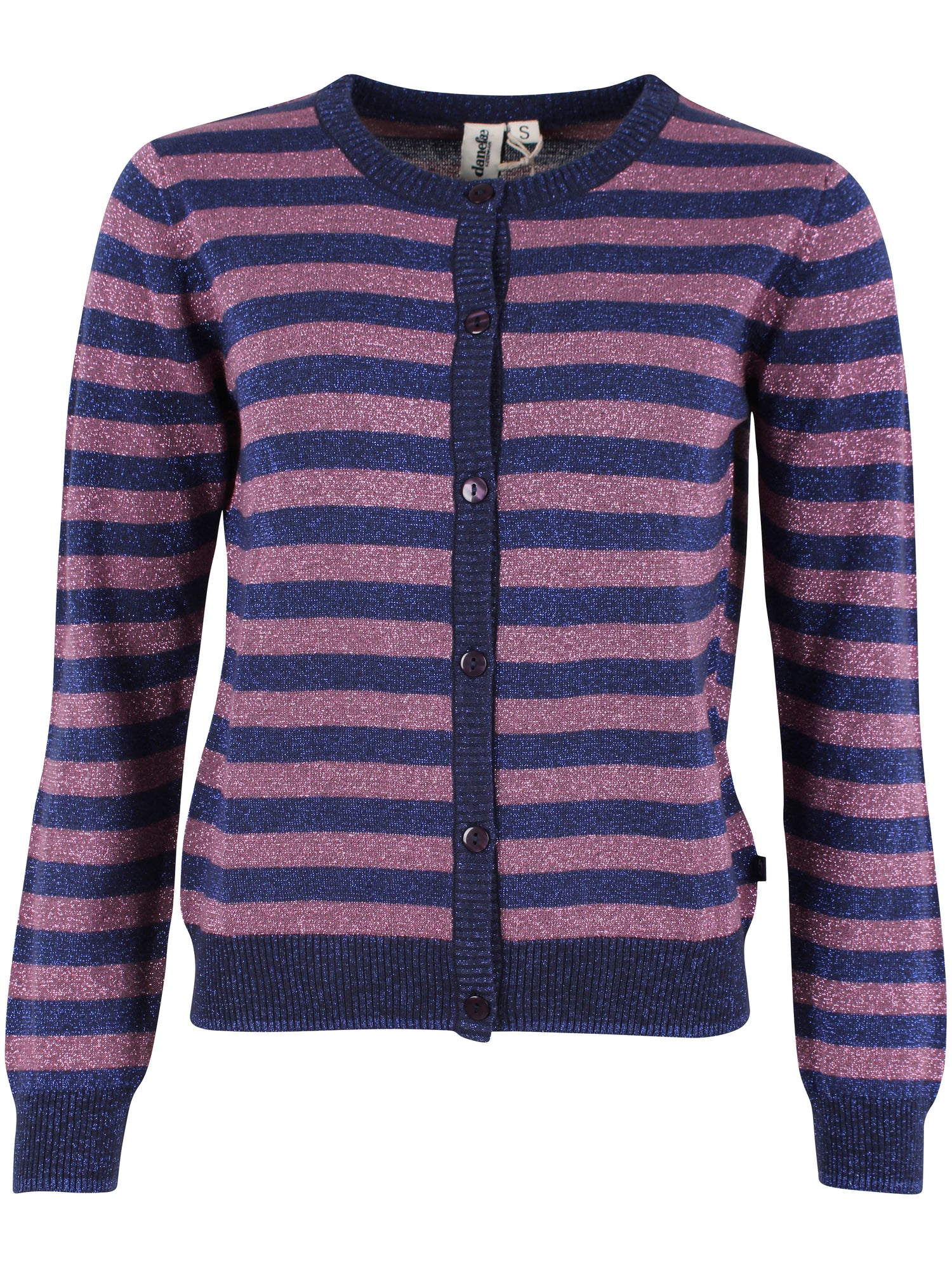 Danesaga Glitter Cardigan Dark Navy/Grey Plum