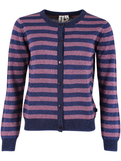 Danesaga Glitter Cardigan Dark Navy/Grey Plum