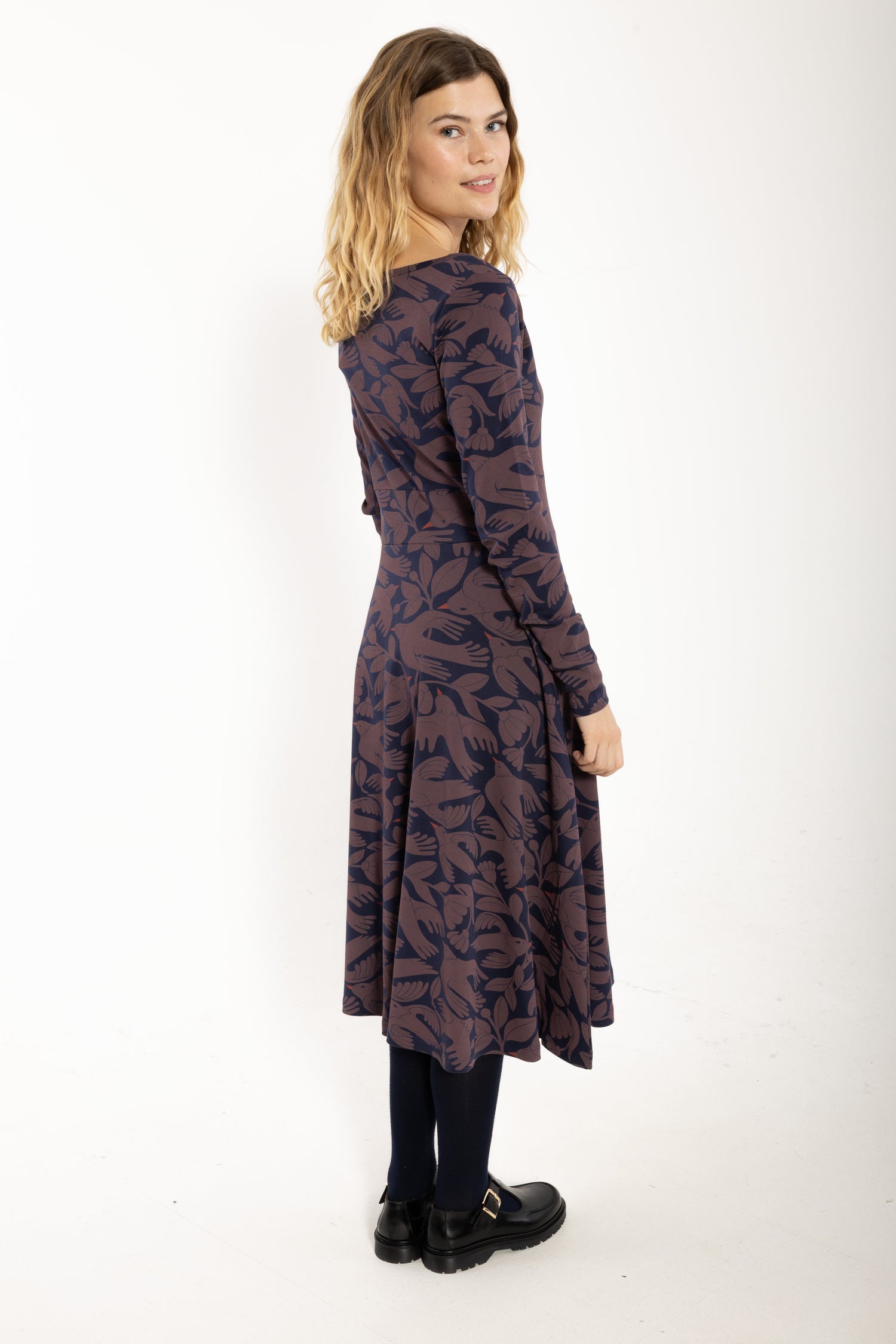 Danesigrid Interlock Dress Dark Navy/Mauve BIRDIEUP