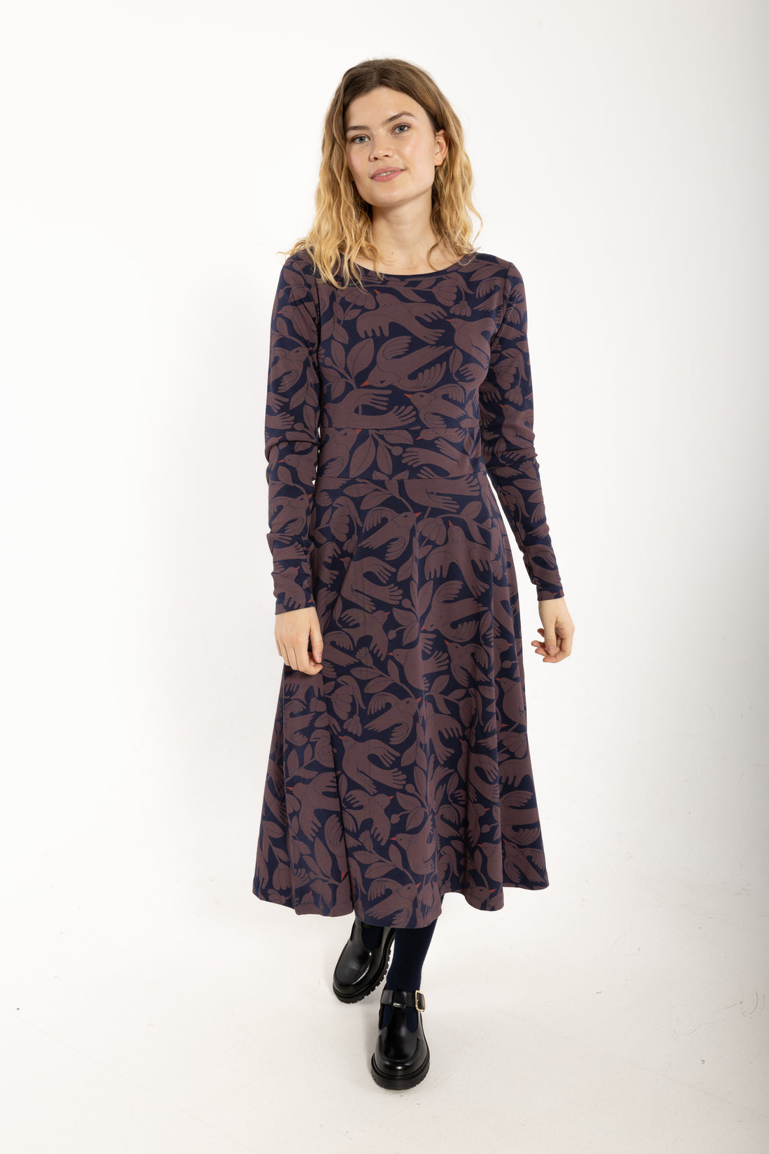 Danesigrid Interlock Dress Dark Navy/Mauve BIRDIEUP