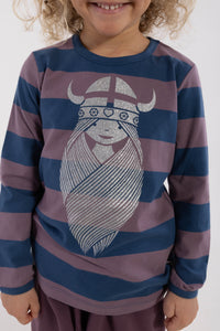 Danesophie Tee Dark Grey Blue/Grey Plum FREJA (Glitter)