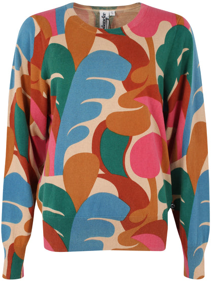 Lækker sweater i flot farverigt mønster til kvinder fra Danefæ