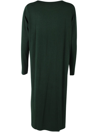 Danesweet Wool LS Dress Dark Forest