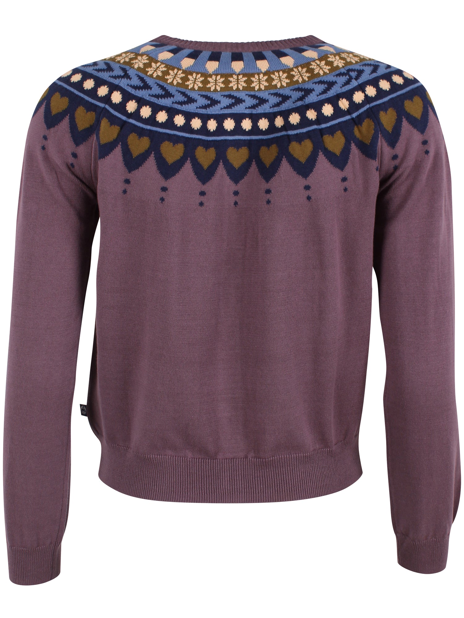 Danesweetheart Cotton Cardigan Grey Plum JAQUARD