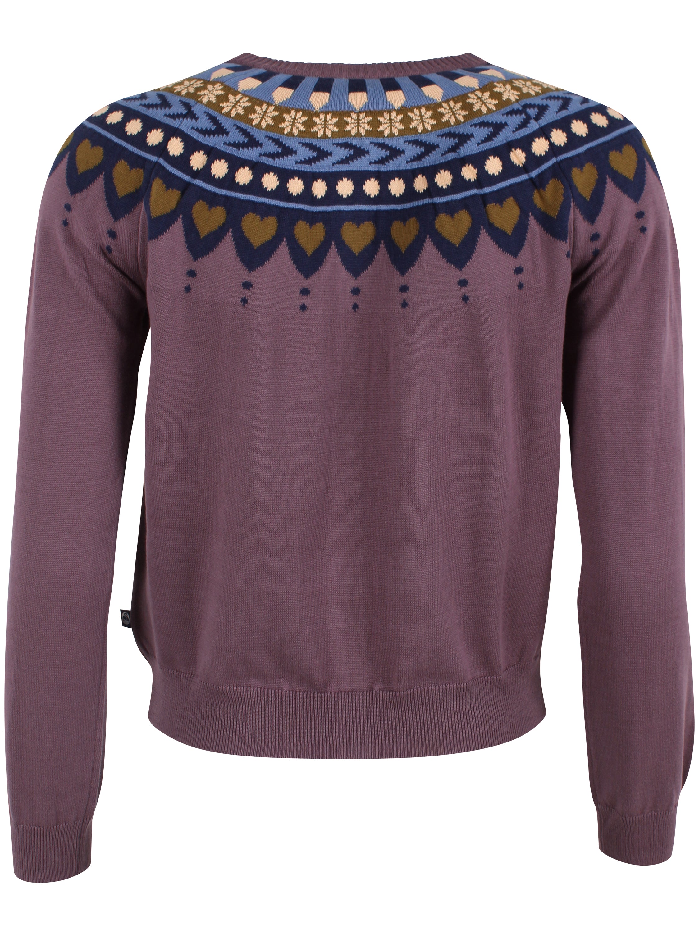 Danesweetheart Cotton Cardigan Grey Plum JAQUARD