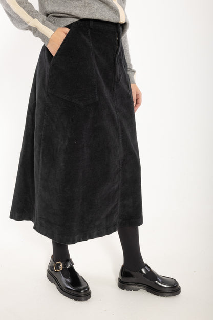 Danesweetie Cord Stretch Skirt Black