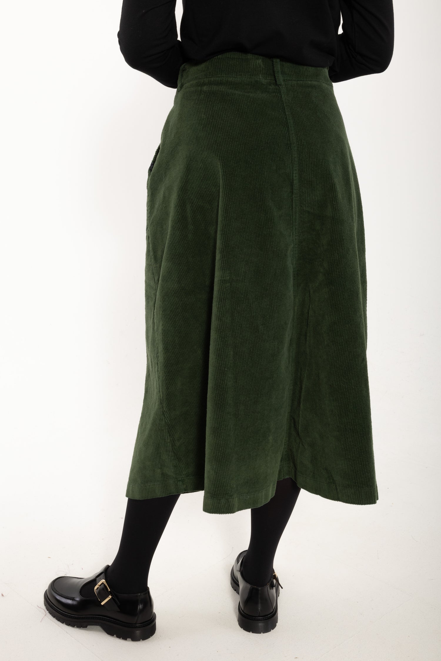 Danesweetie Cord Stretch Skirt Dark Forest