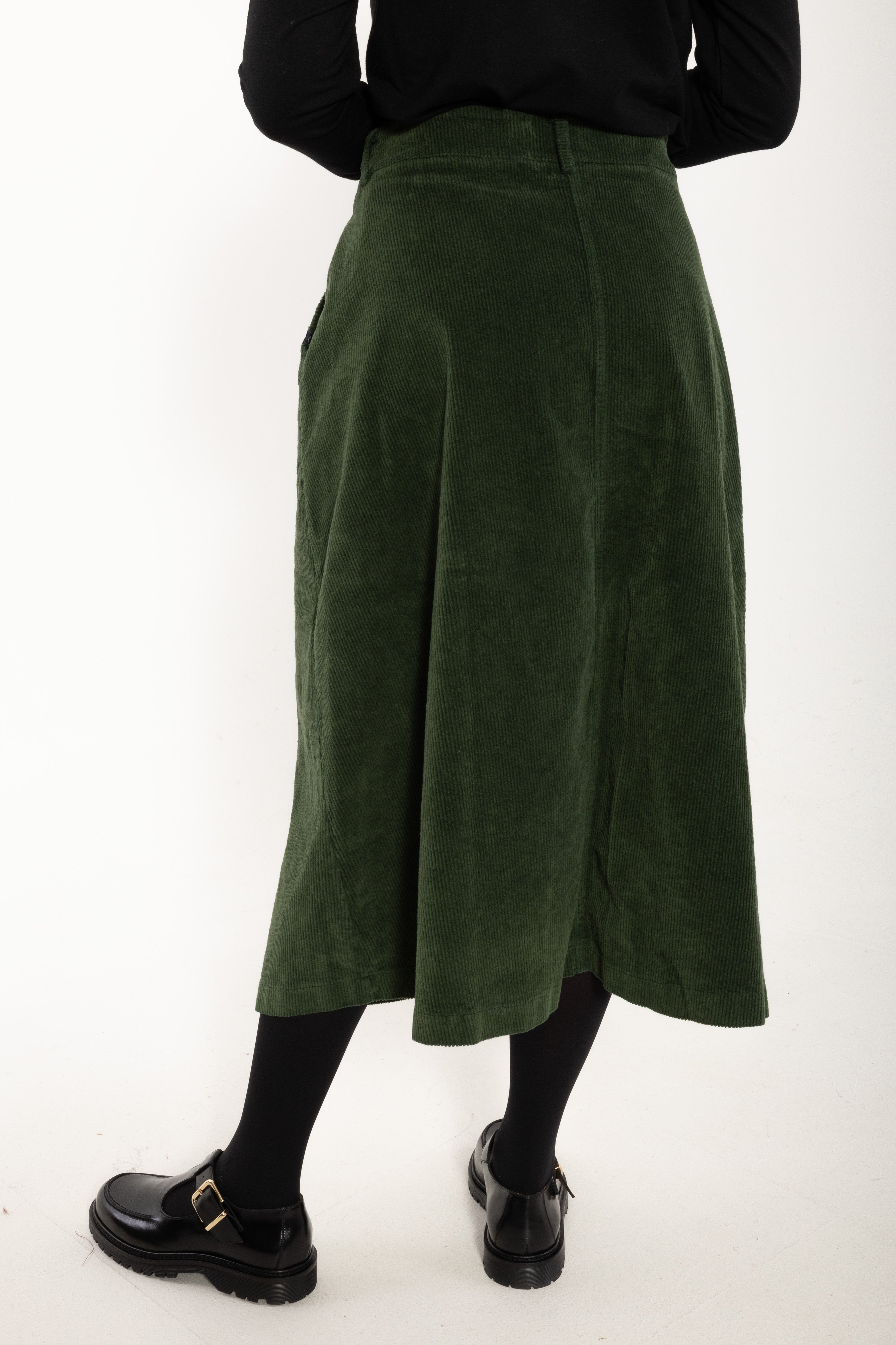 Danesweetie Cord Stretch Skirt Dark Forest