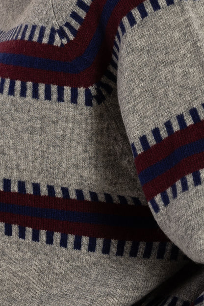 Danetuba High Neck Merino Wool Sweater Heather Grey