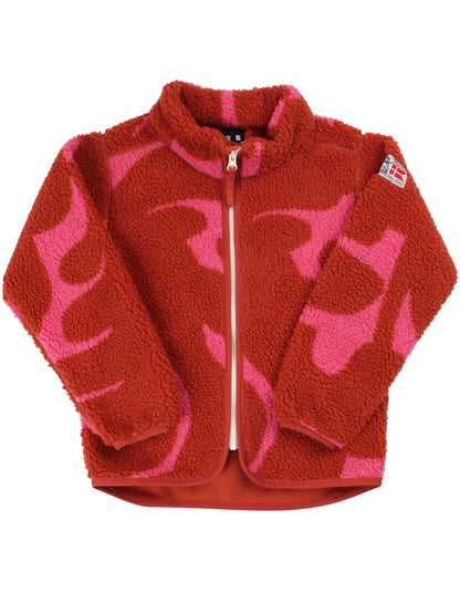 Danetumling Fleece Zip-Up Chili/Soft Cherry TROPS