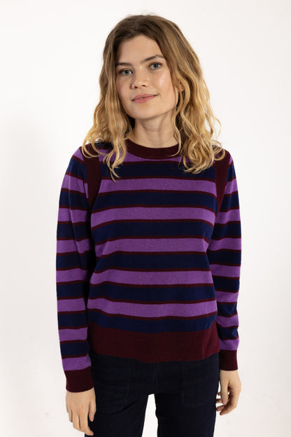 Daneverse Merino Wool Sweater Deep Blue/Purple