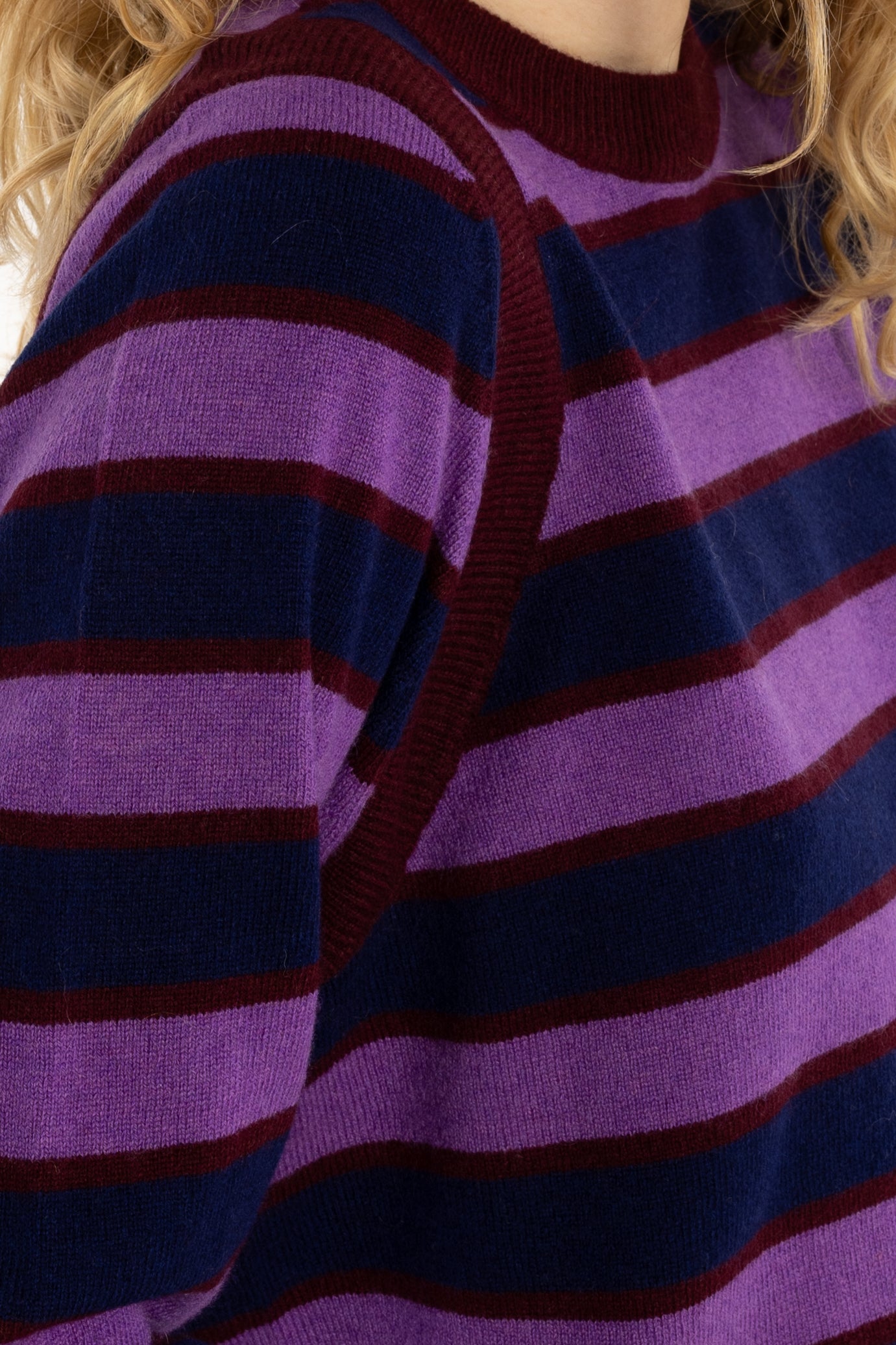 Daneverse Merino Wool Sweater Deep Blue/Purple