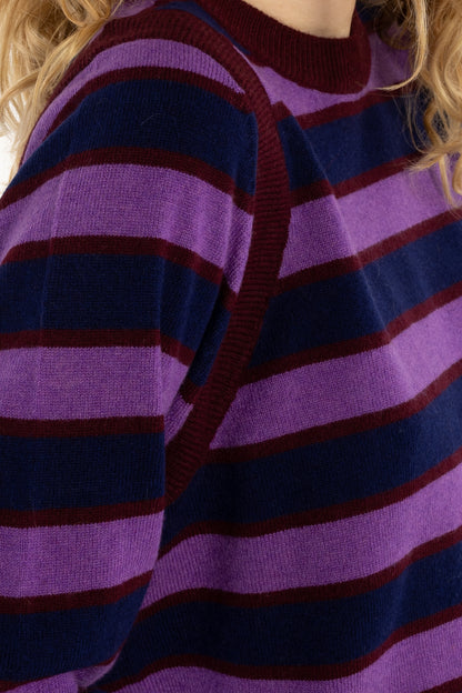Daneverse Merino Wool Sweater Deep Blue/Purple