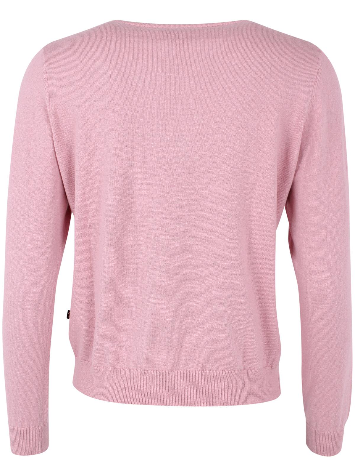 Fin gammelrosa sweater i uldmix og med sødt blomstermønster til kvinder