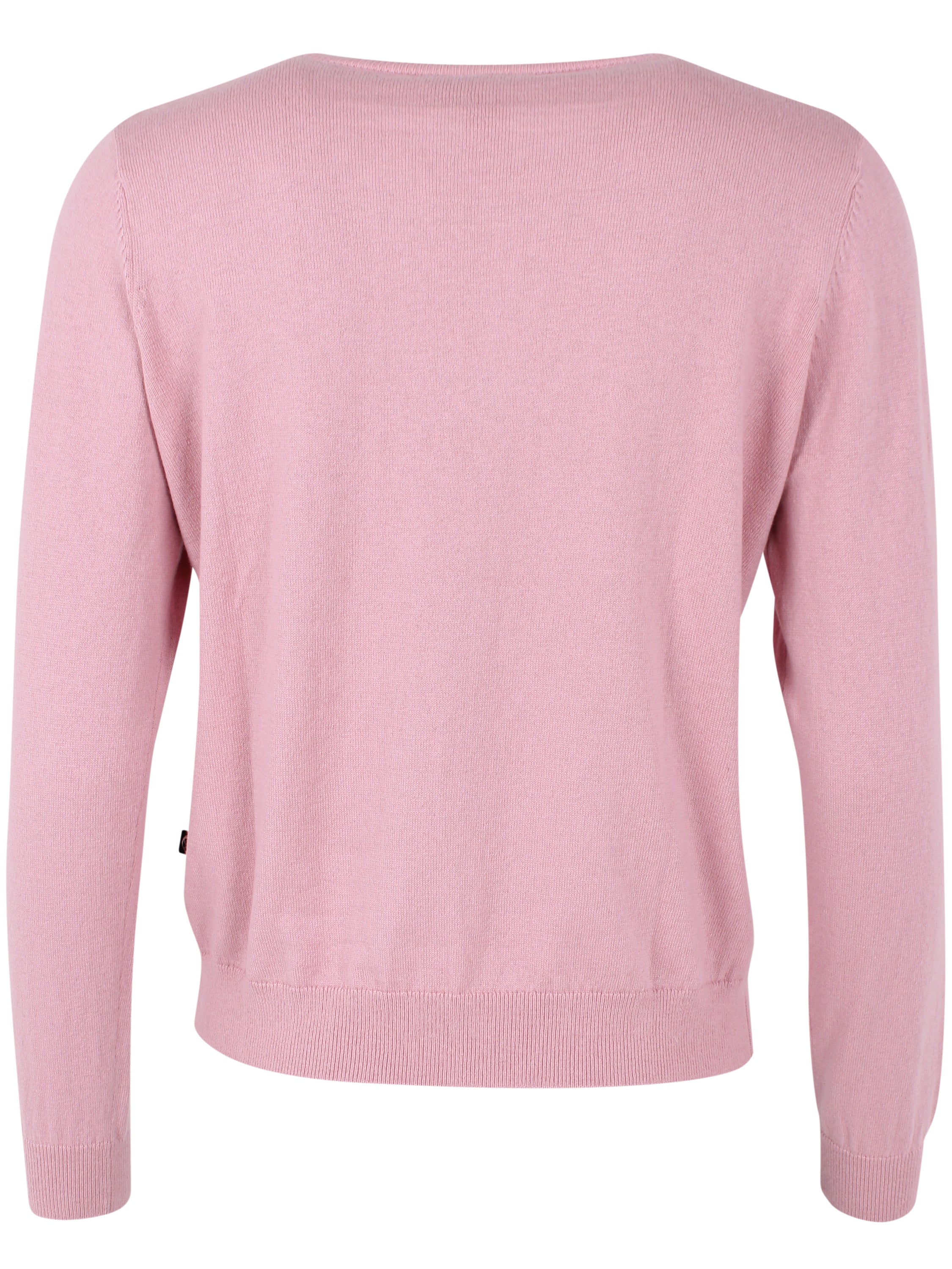 Fin gammelrosa sweater i uldmix og med sødt blomstermønster til kvinder