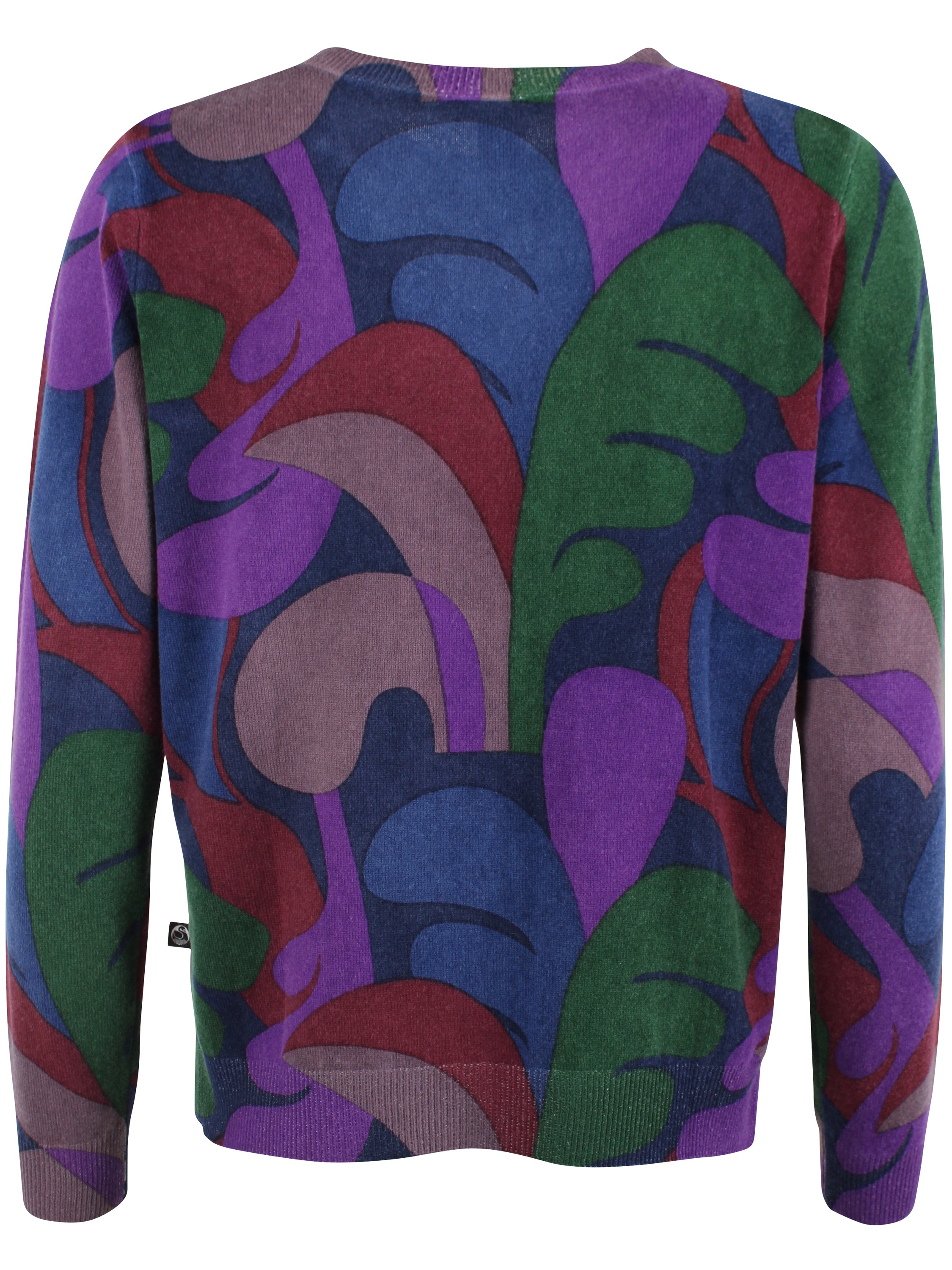 Sød mønstret og farverig sweater i 100% merinould til kvinder