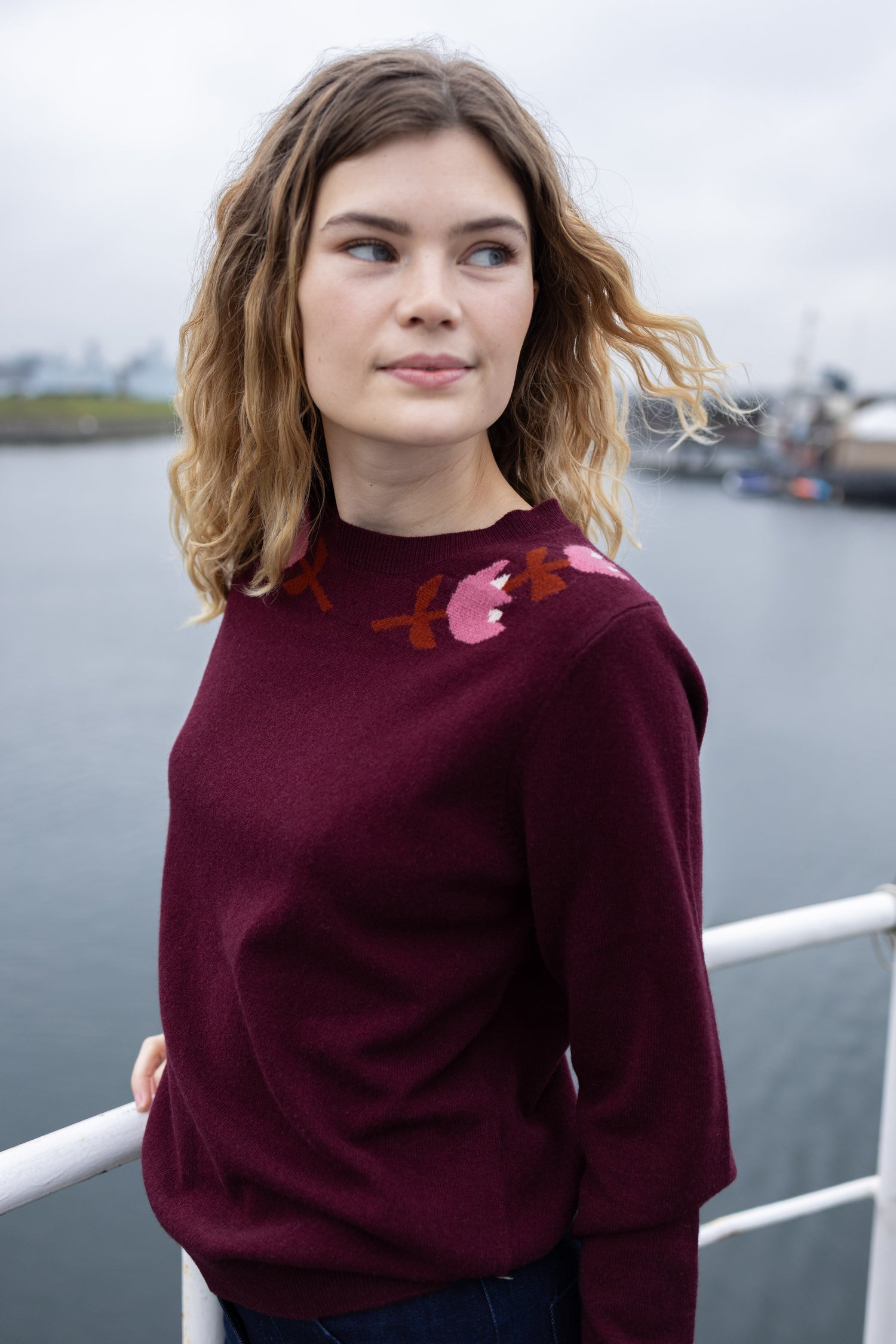 Danevibe Merino Wool Sweater Dark Wine