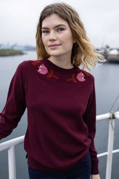 Danevibe Merino Wool Sweater Dark Wine