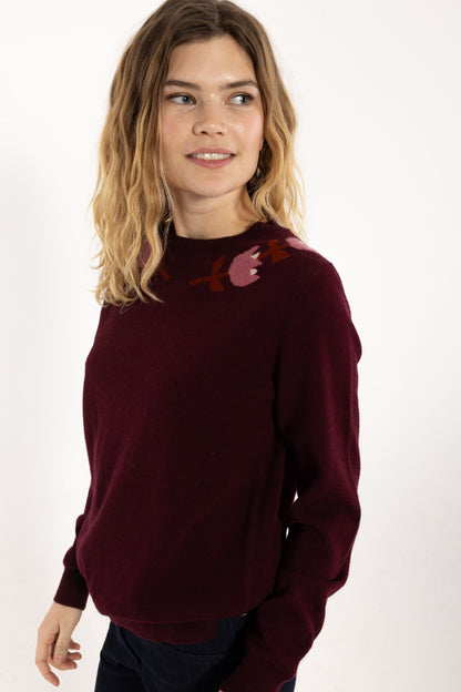 Danevibe Merino Wool Sweater Dark Wine