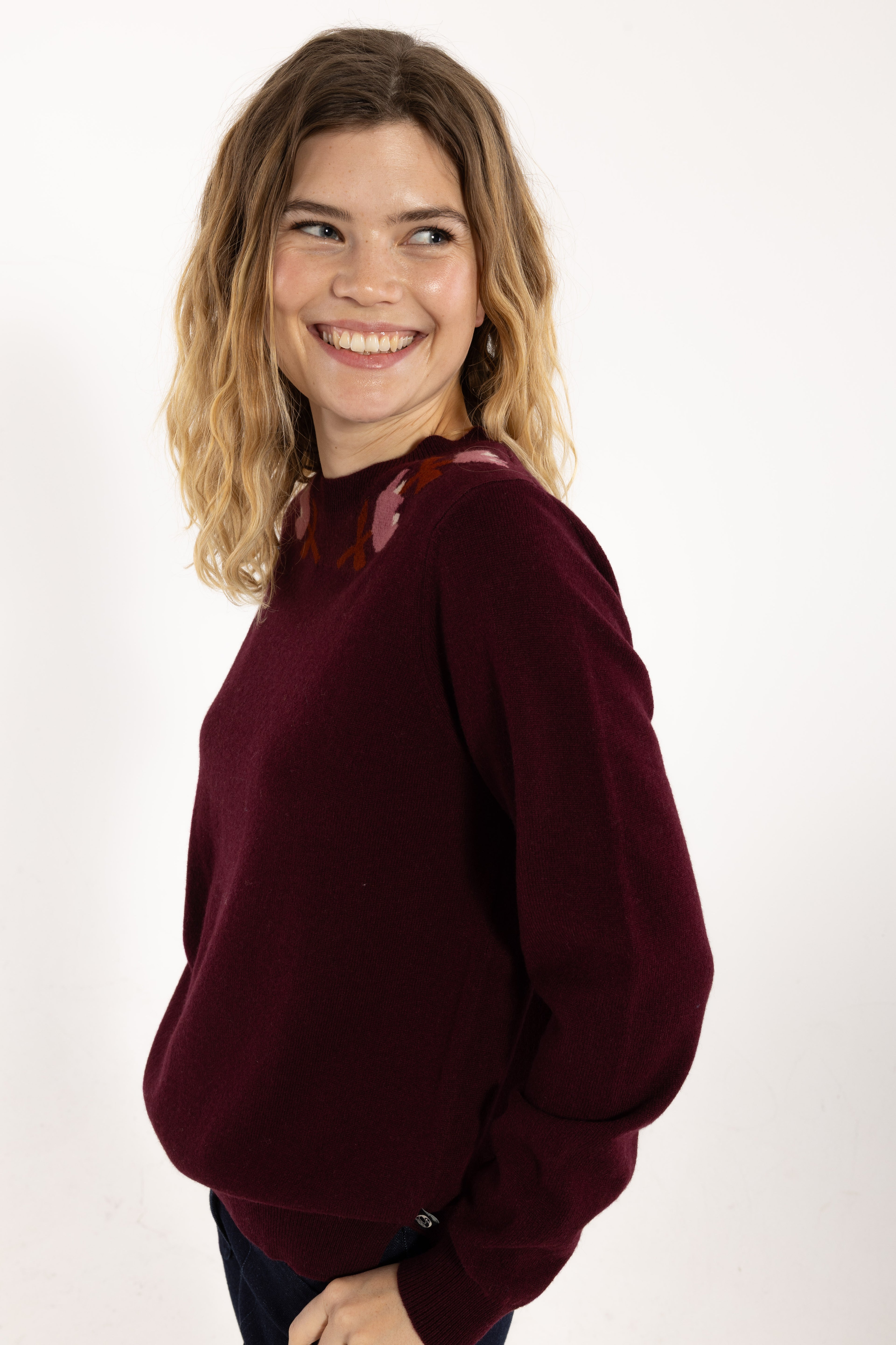 Danevibe Merino Wool Sweater Dark Wine