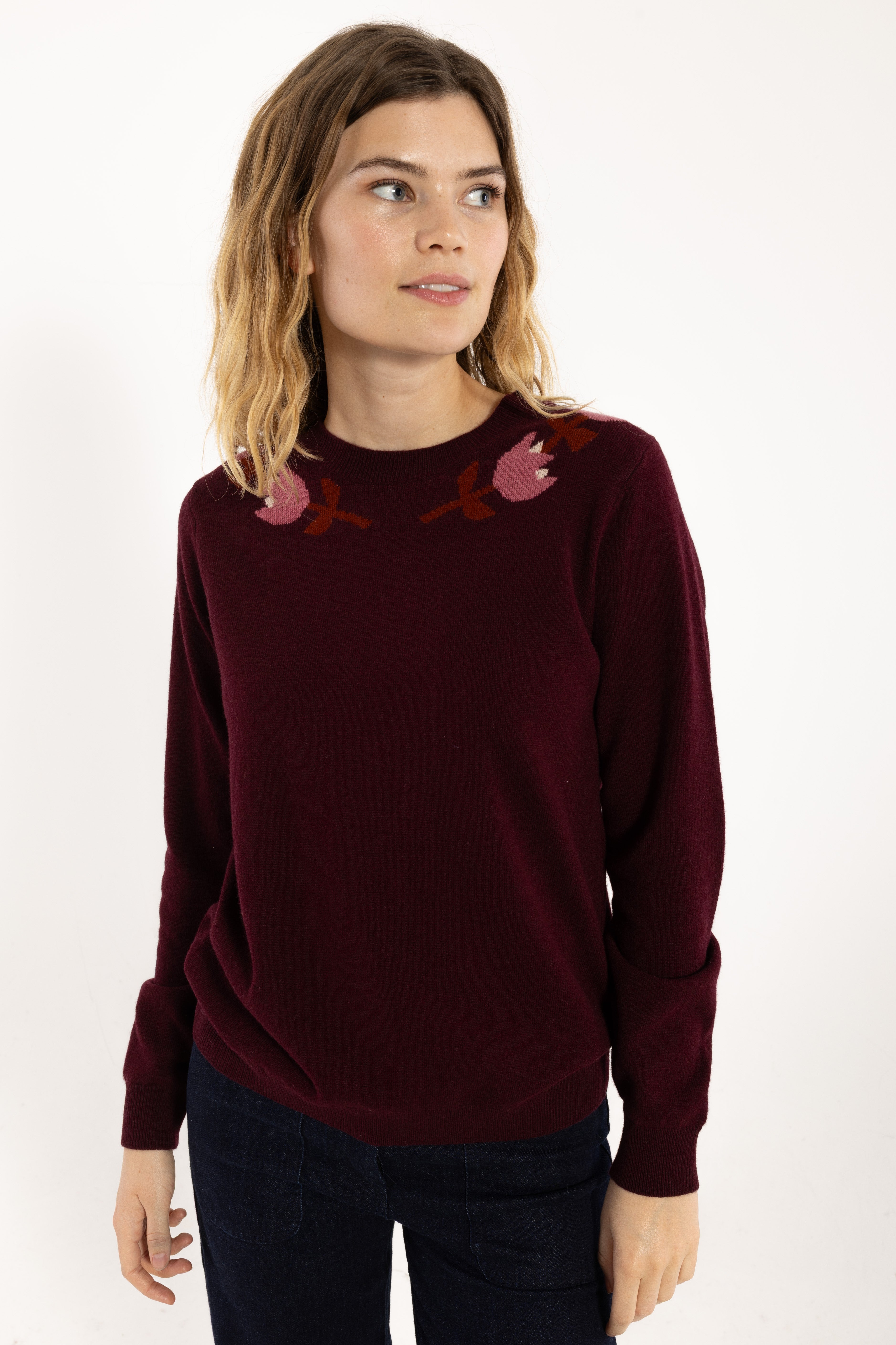 Danevibe Merino Wool Sweater Dark Wine