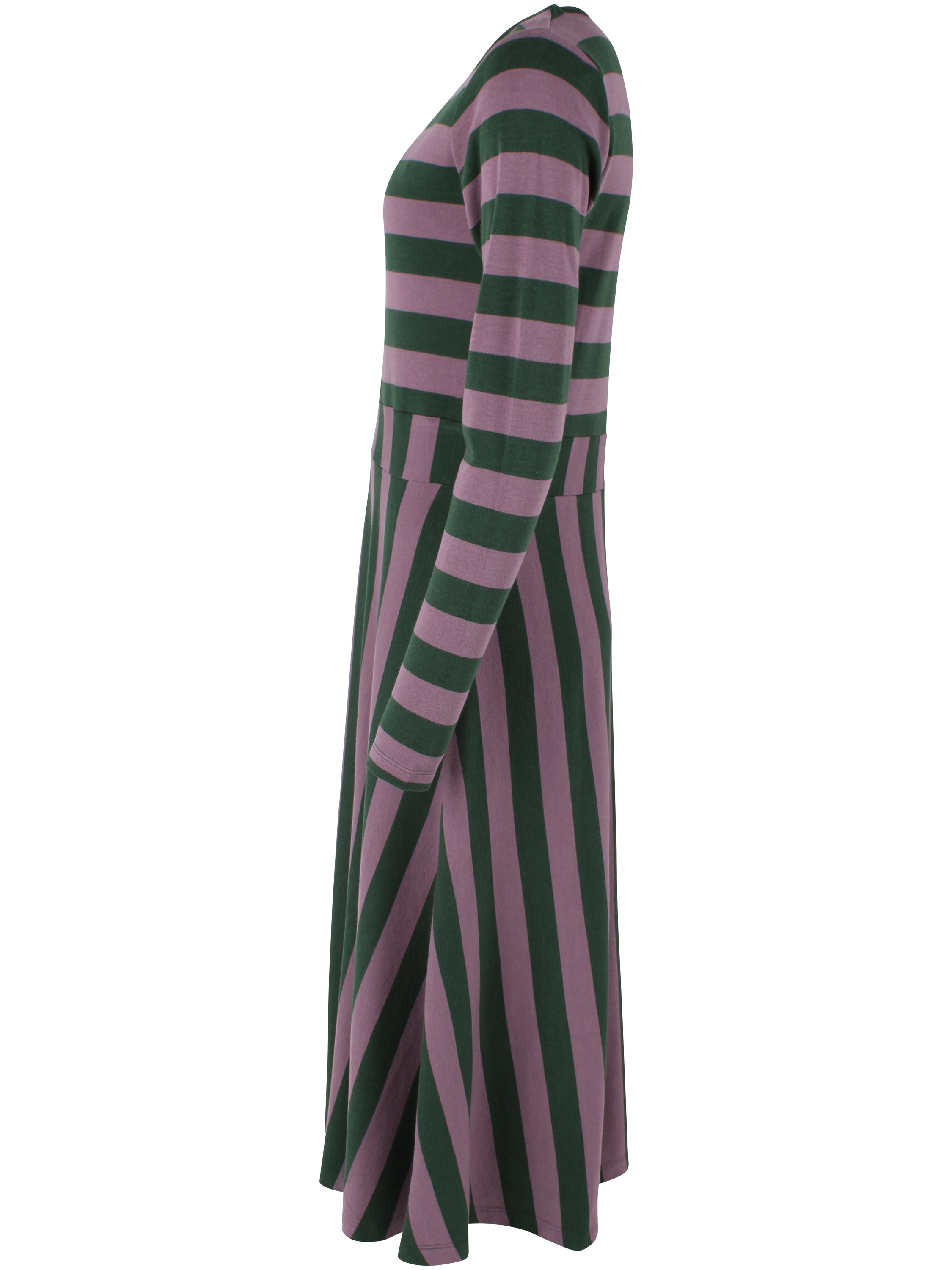 Daneviborg LS Interlock Dress Dark Forest/Grey Plum