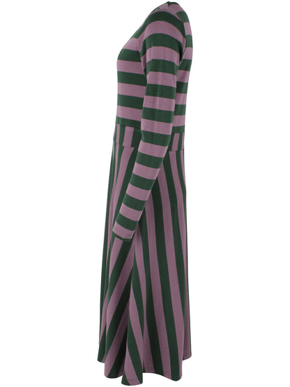 Daneviborg LS Interlock Dress Dark Forest/Grey Plum