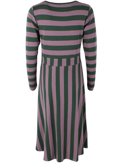 Daneviborg LS Interlock Dress Dark Forest/Grey Plum