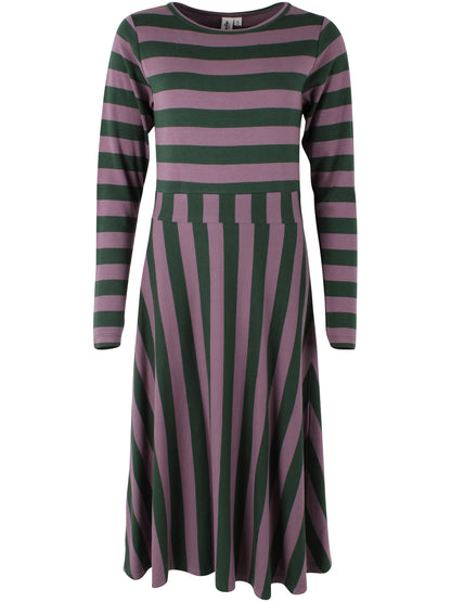 Daneviborg LS Interlock Dress Dark Forest/Grey Plum