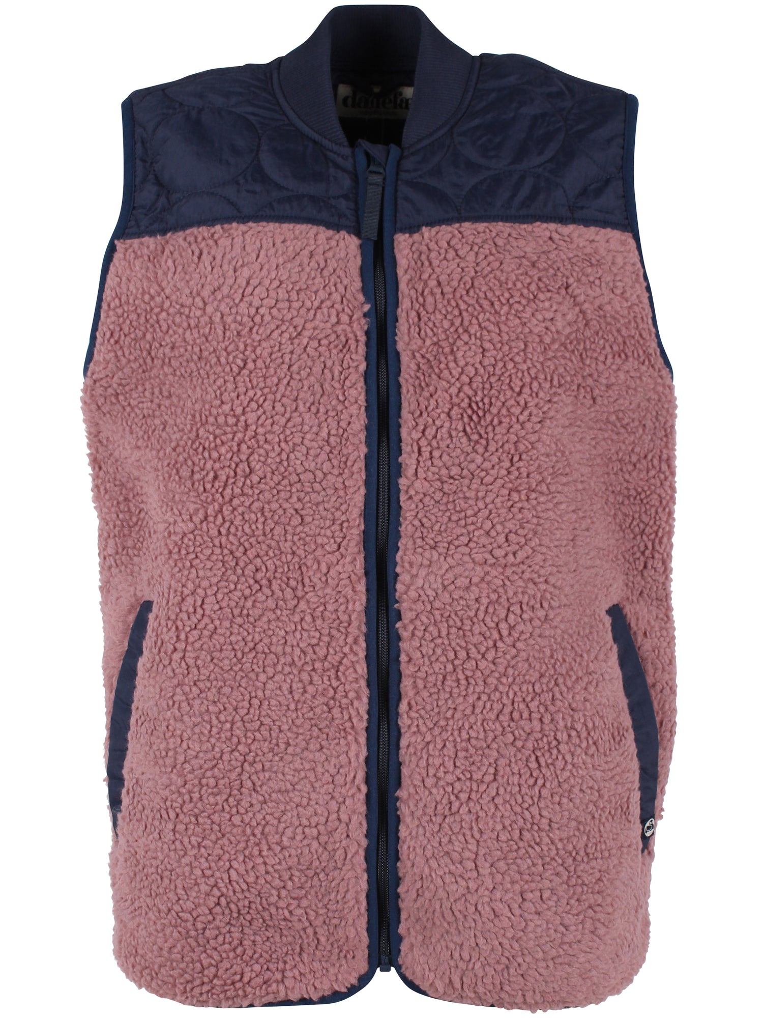 Danewalnut Fleece Bodywarmer Dk Navy/Rose Beige 