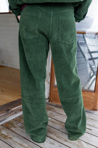 Daneworld Cord Stretch Pants Dark Forest