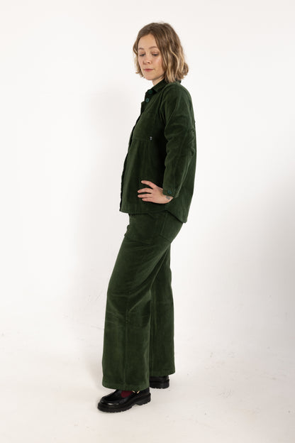 Daneplanet Cord Stretch Pants Dark Forest