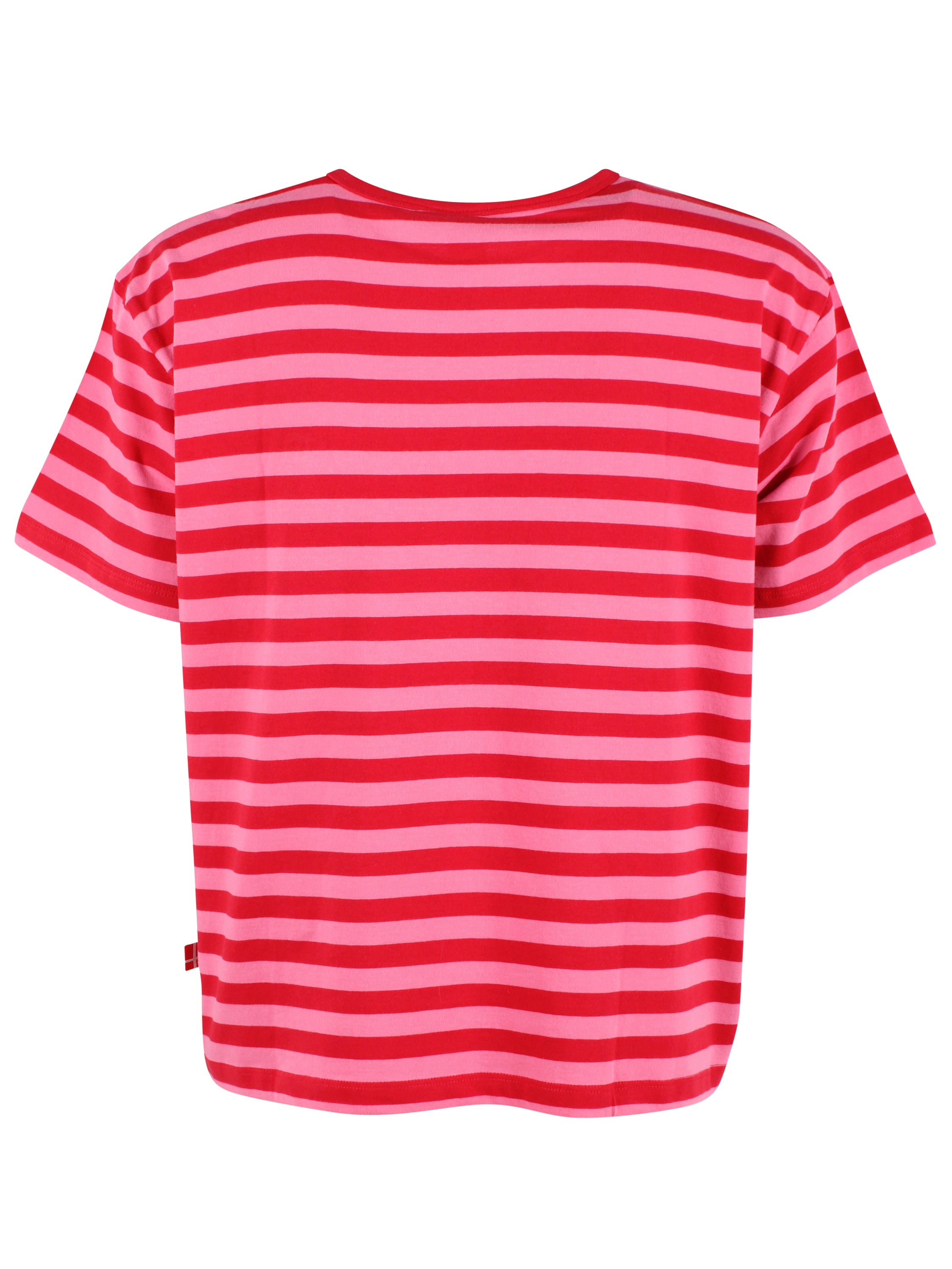 Danebasic Boxy Stripe Tee Dark Red/Soft Cherry FREJA