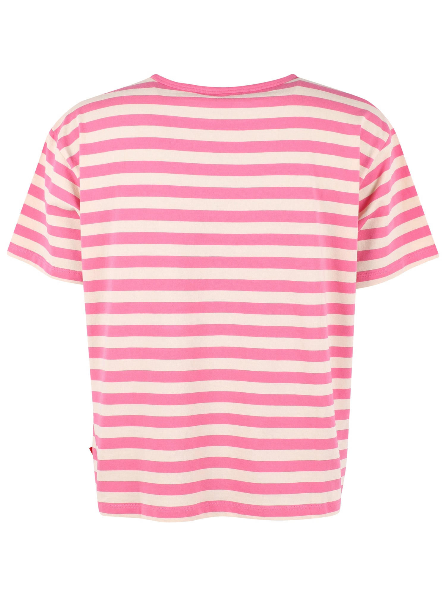 Danebasic Boxy Stripe Tee Soft Cherry/Light Beige EGERN